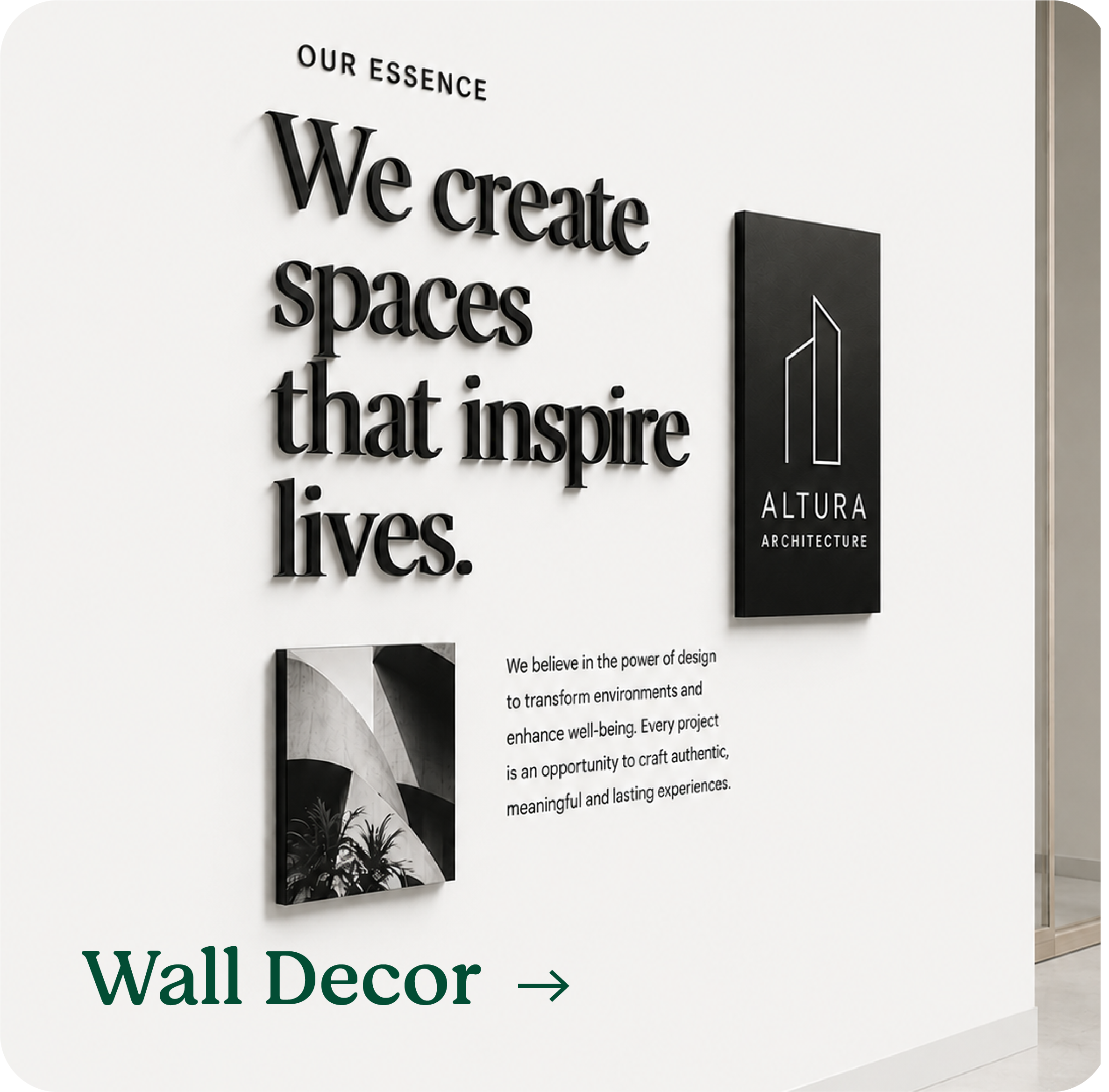 Wall lettering
