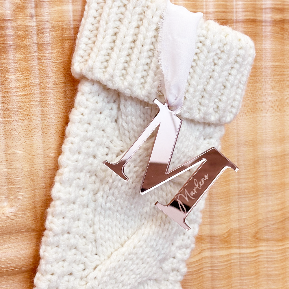Custom Acrylic Initial Stocking - A