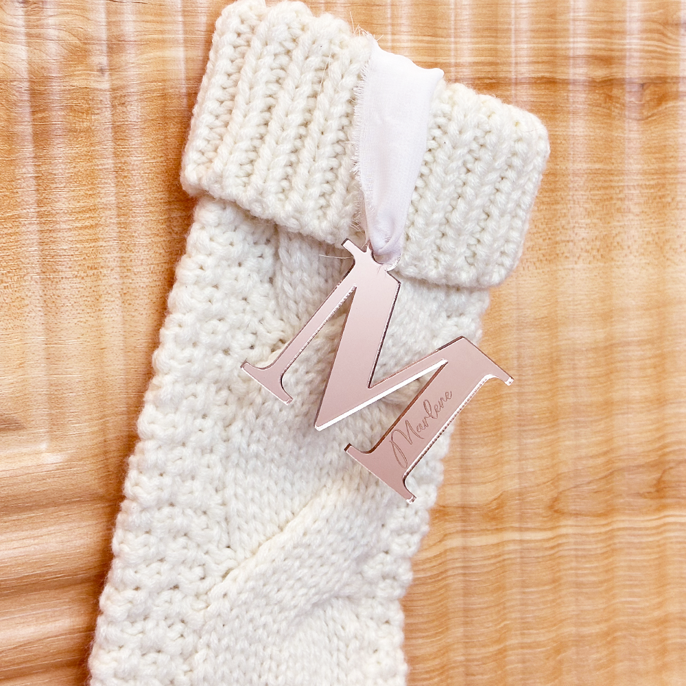 Custom Acrylic Initial Stocking - A