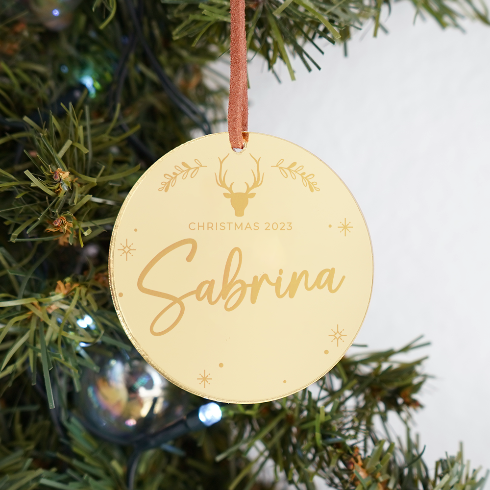 Acrylic Ornament Name - A