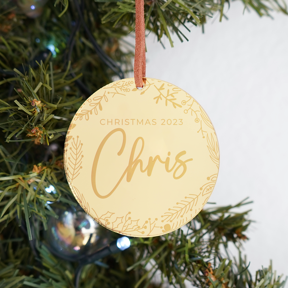 Acrylic Ornament Name - A
