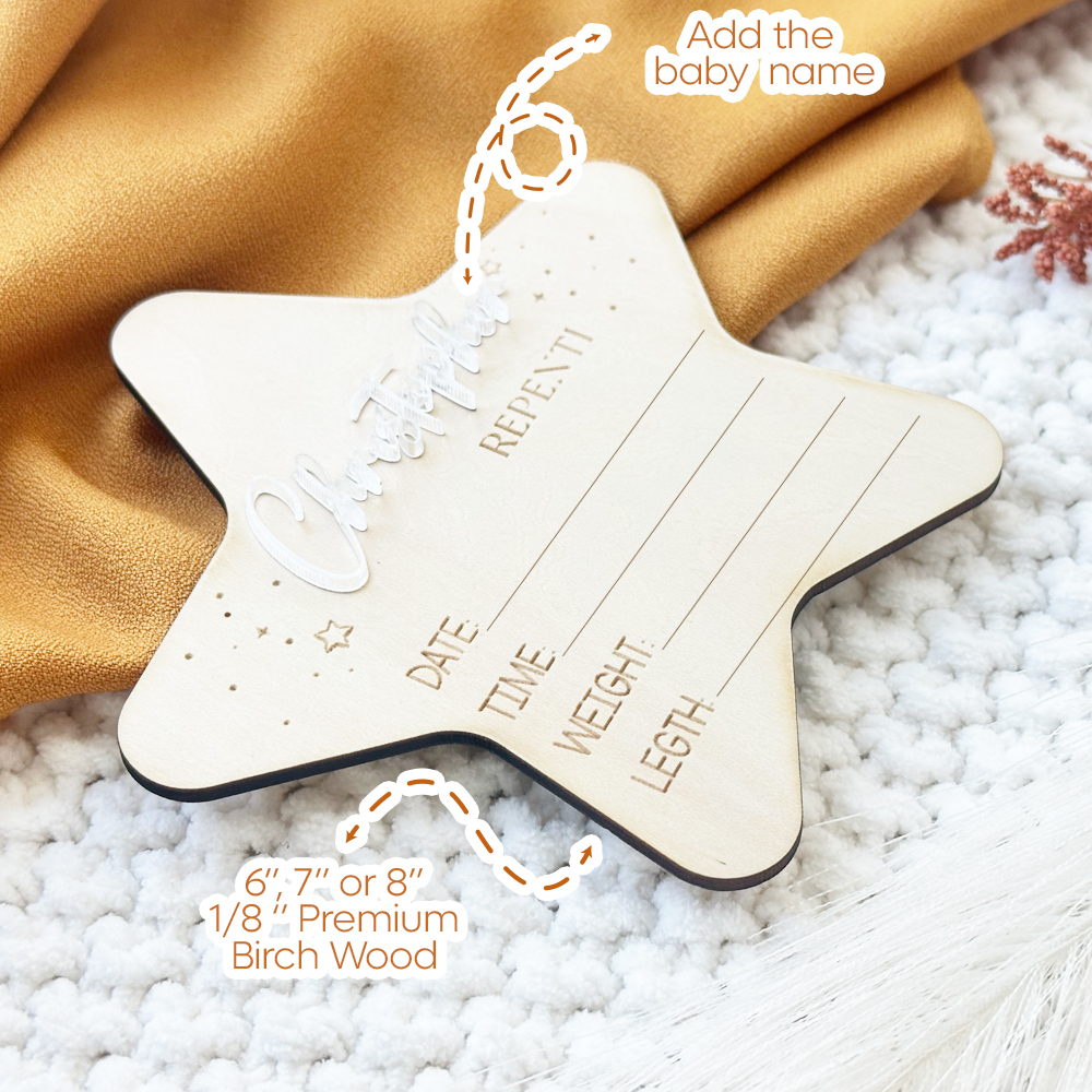 Stars Birth Announcement Sign