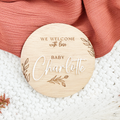 We Welcome with love Announcement Sign