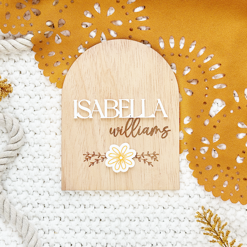 Baby Name Announcement Sign