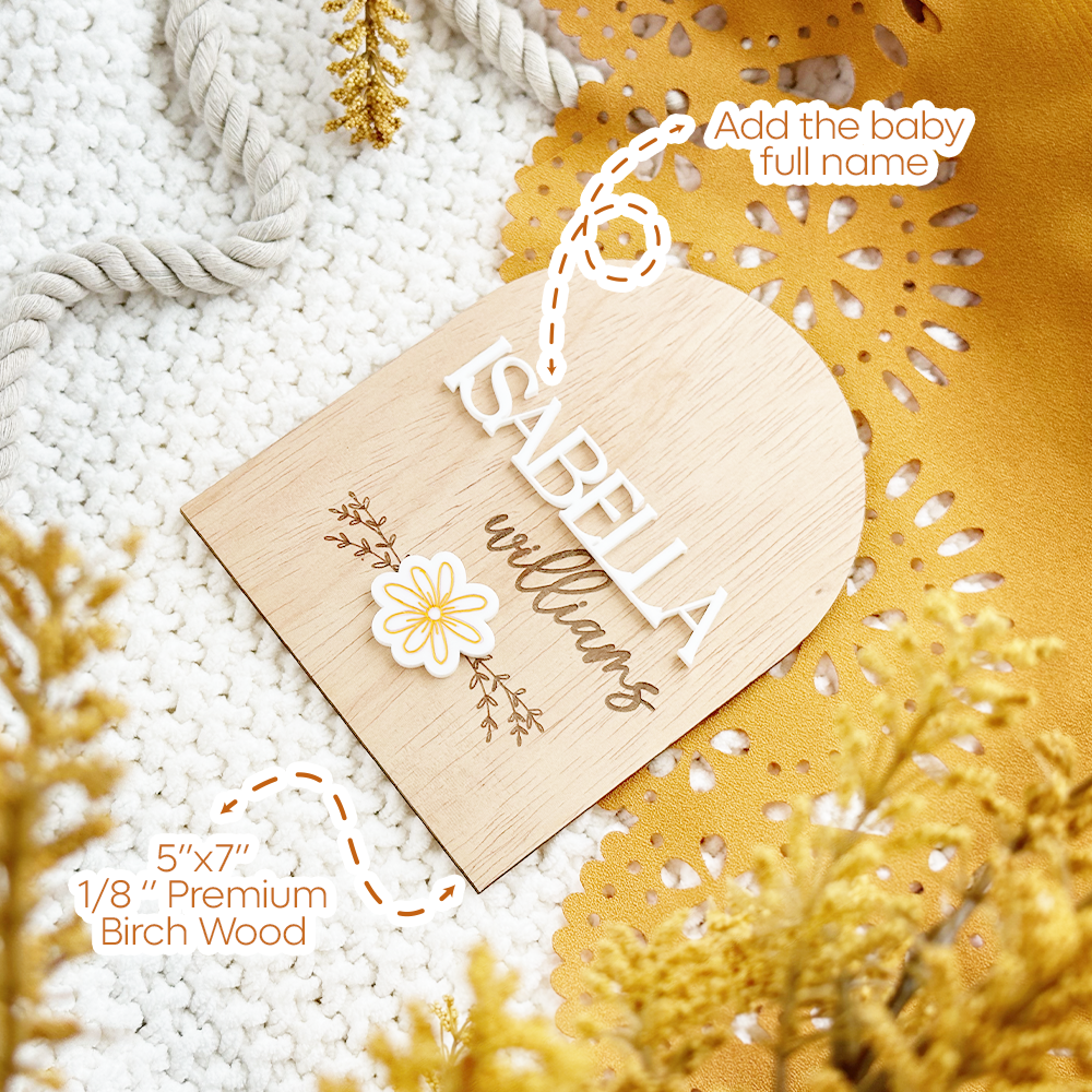 Baby Name Announcement Sign