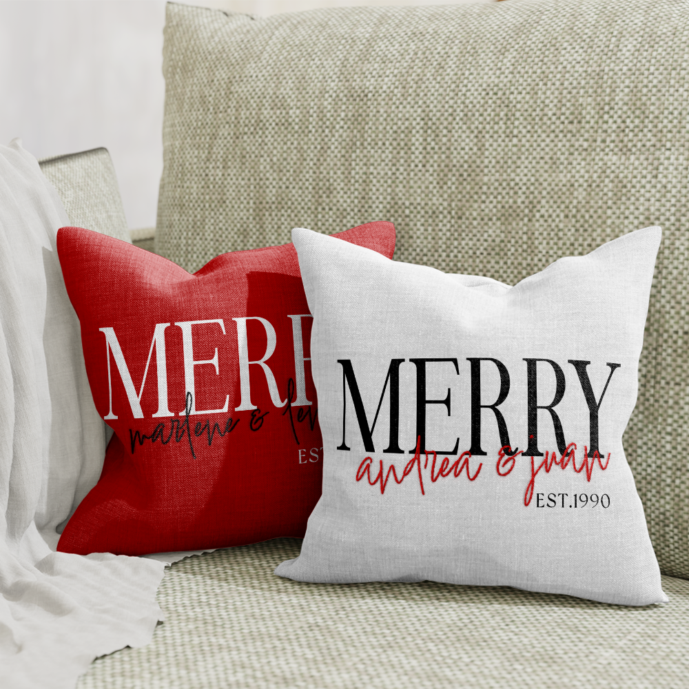Names Christmas Pillow Cover B