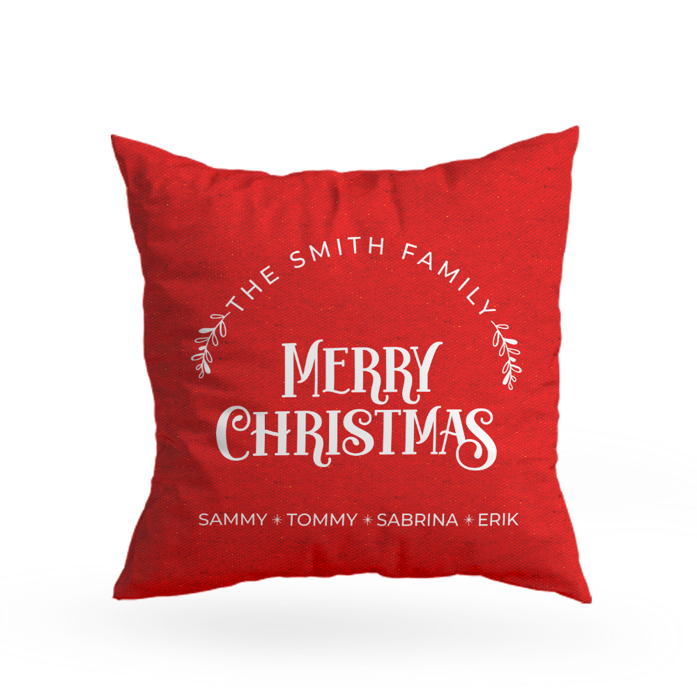 Family Christmas Pillow Cover C