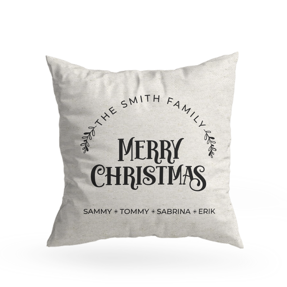 Family Christmas Pillow Cover B