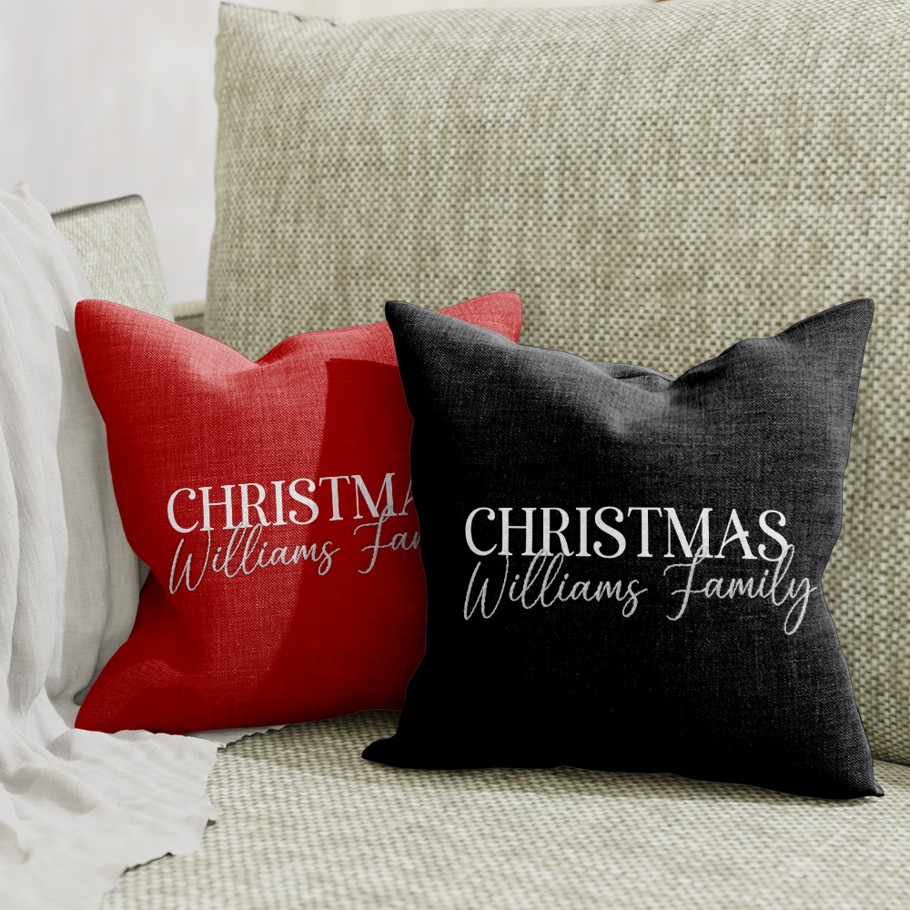 Family Christmas Pillow Cover C