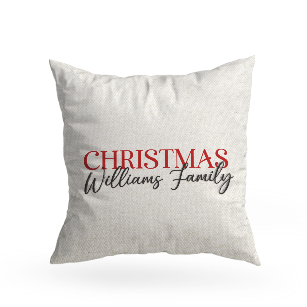 Family Christmas Pillow Cover C