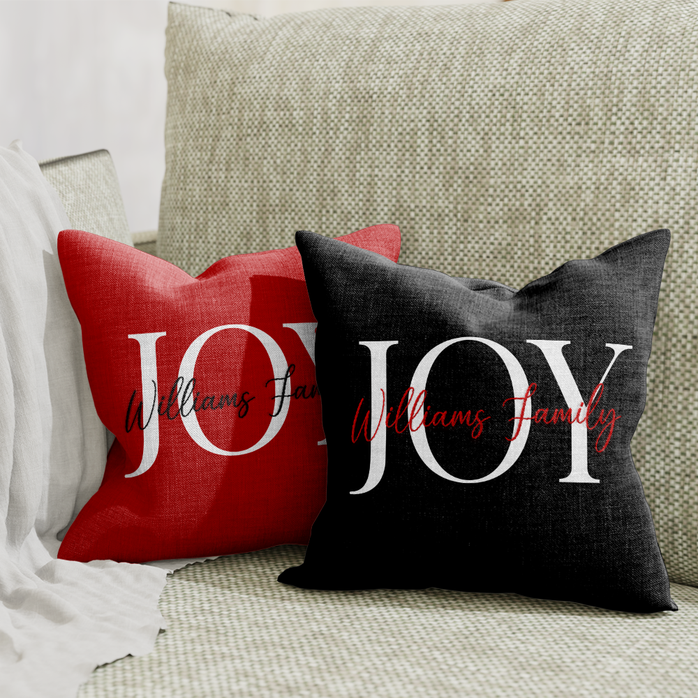 Family Christmas Pillow Cover D