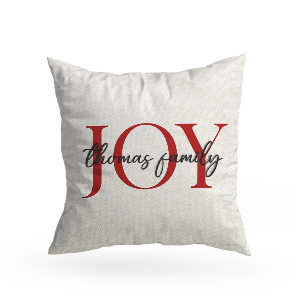 Family Christmas Pillow Cover D