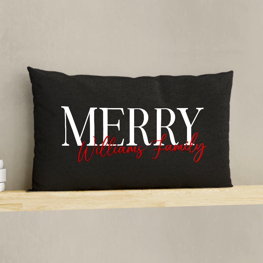 Family Christmas Pillow Cover E