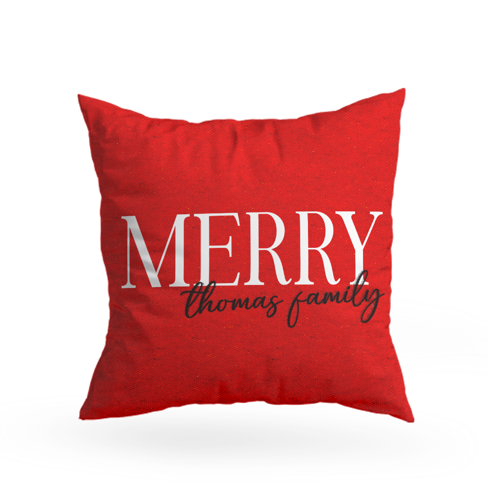 Family Christmas Pillow Cover E