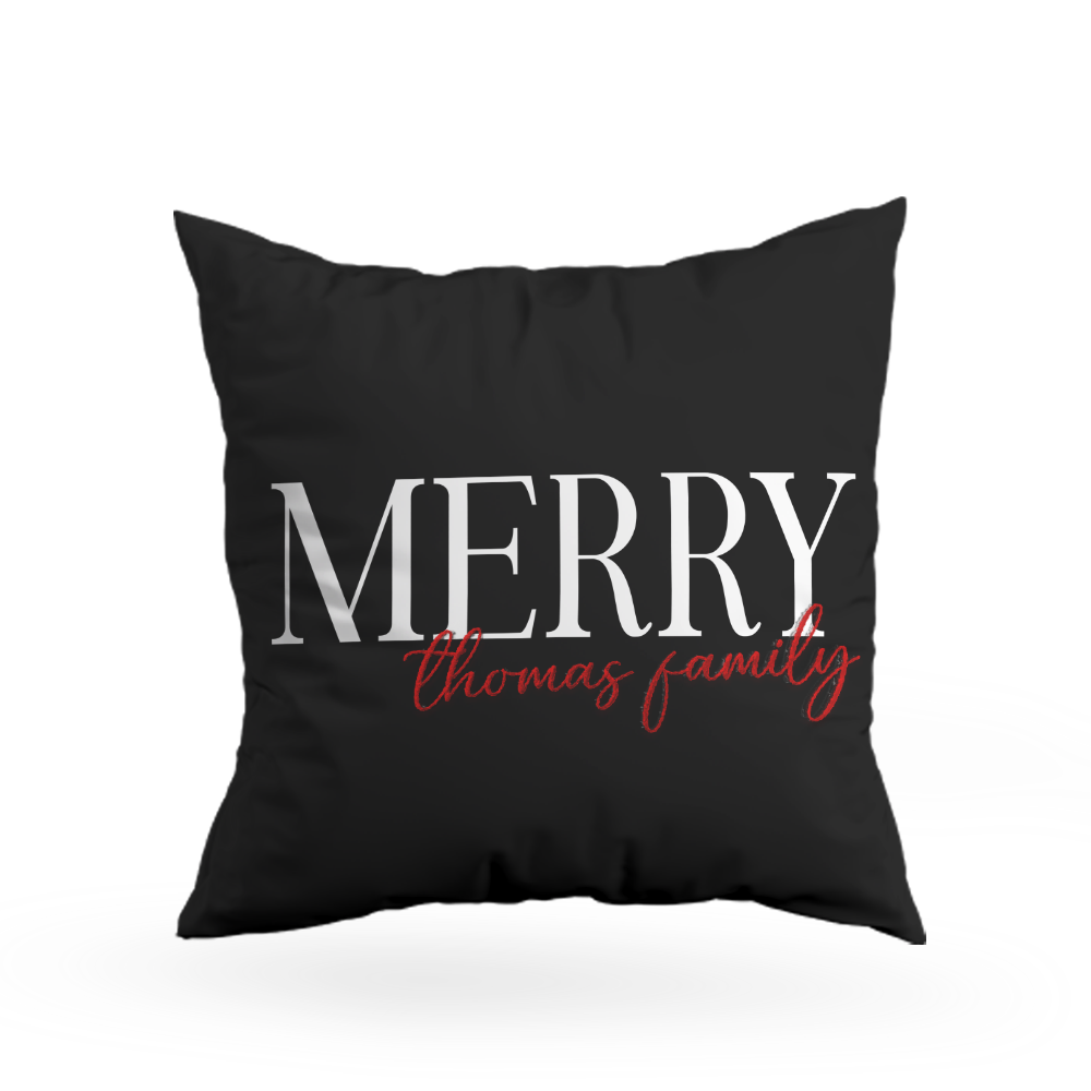 Family Christmas Pillow Cover E