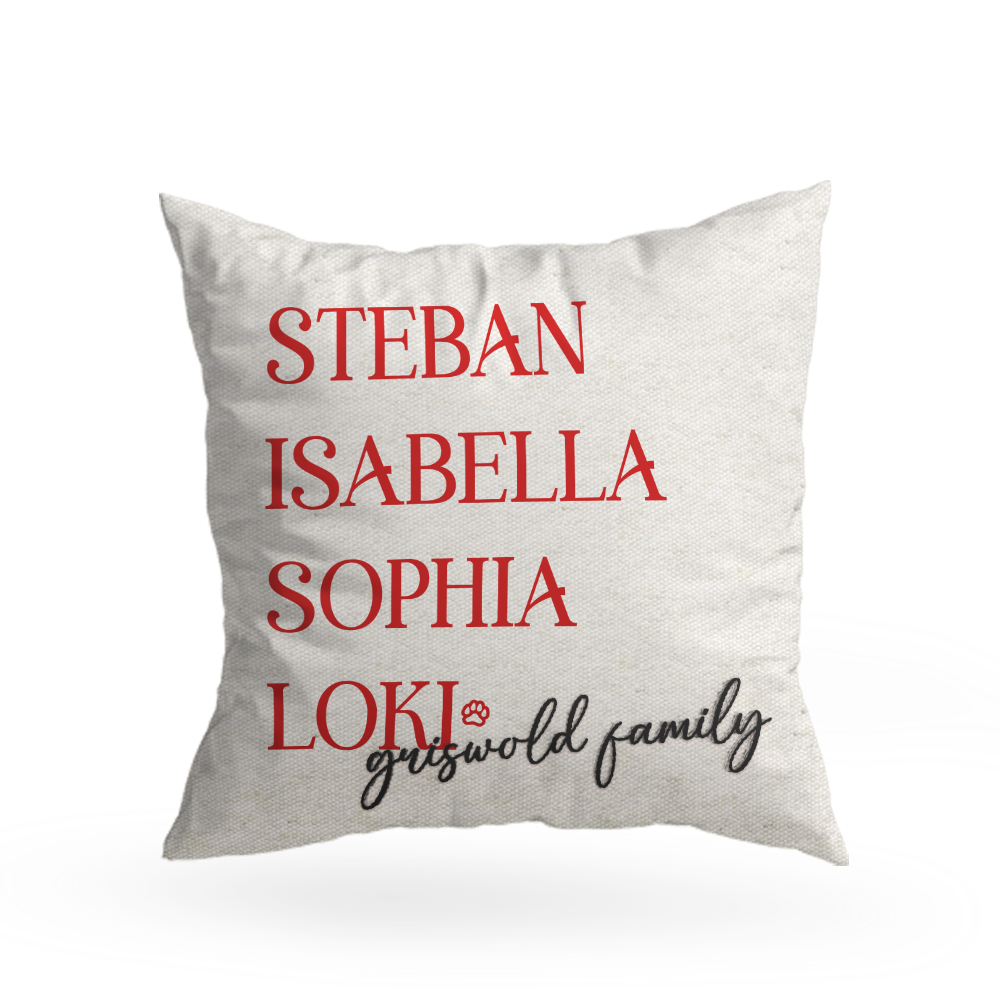 Family Christmas Pillow Cover G