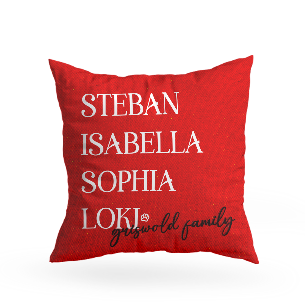 Family Christmas Pillow Cover G