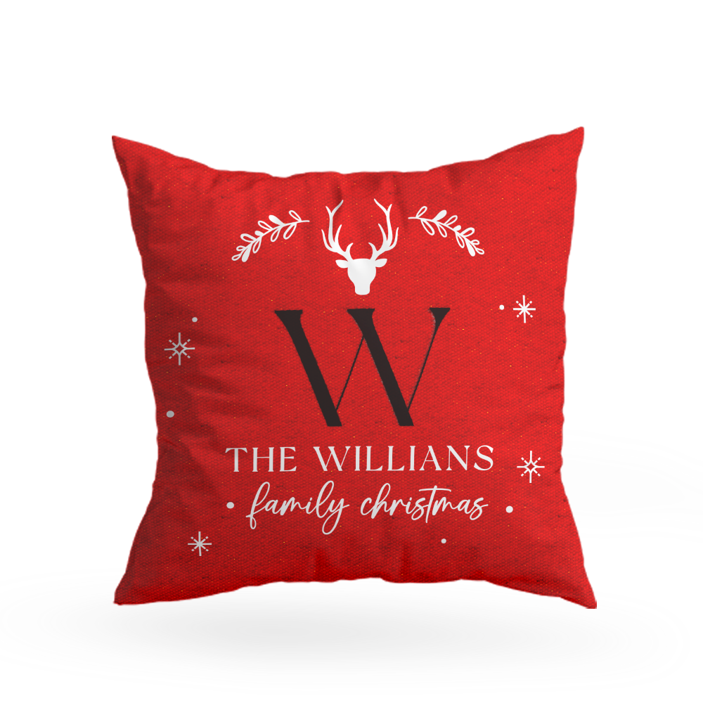 Family Christmas Pillow Cover H