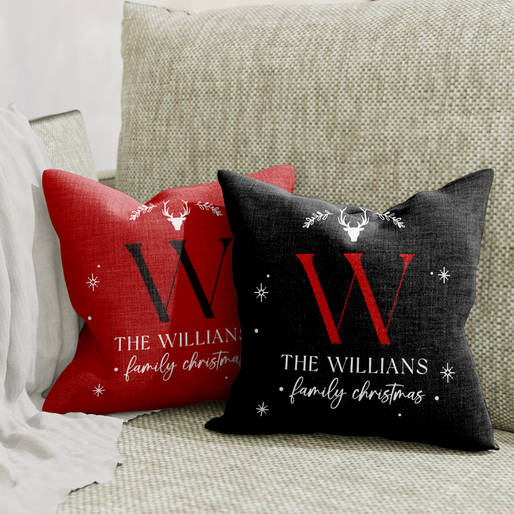 Family Christmas Pillow Cover H