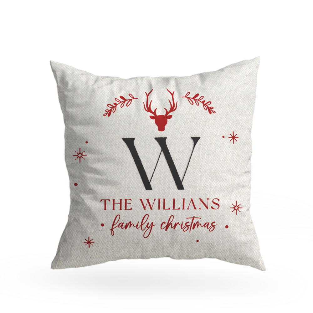Family Christmas Pillow Cover H
