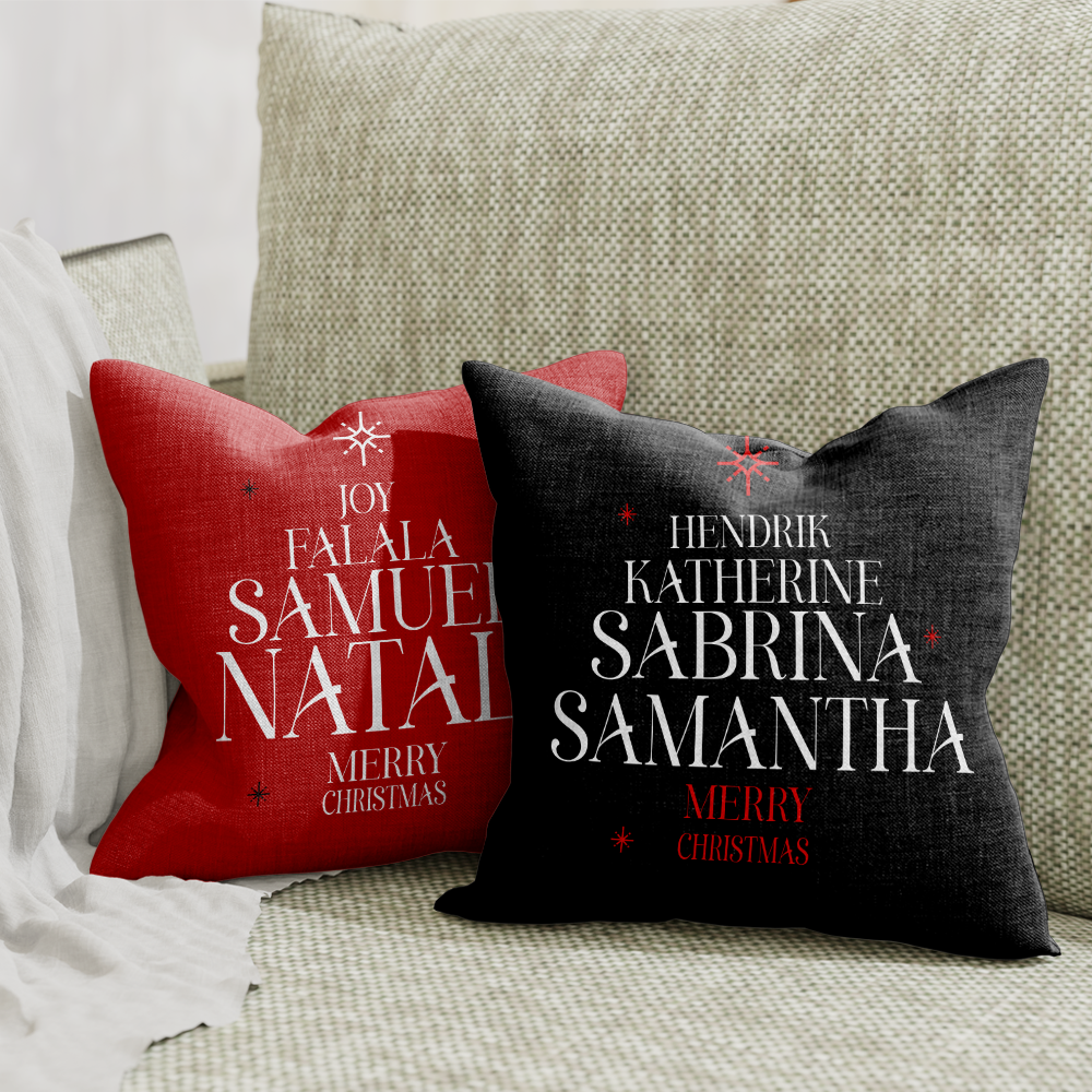 Family Christmas Pillow Cover I