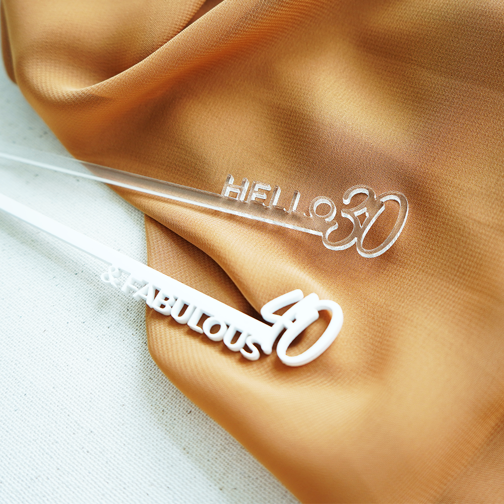 Custom Birthday Drink Stirrers