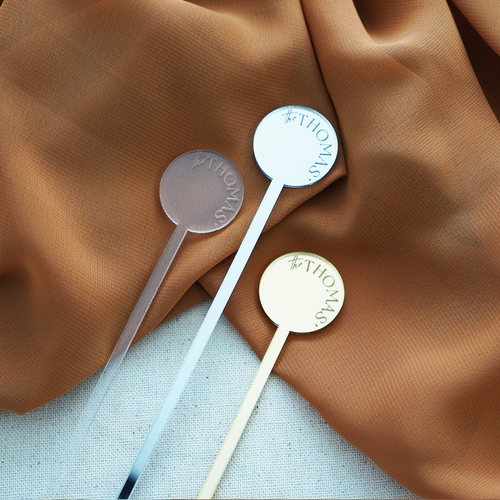 6'' Custom Last Name Drink Stirrers