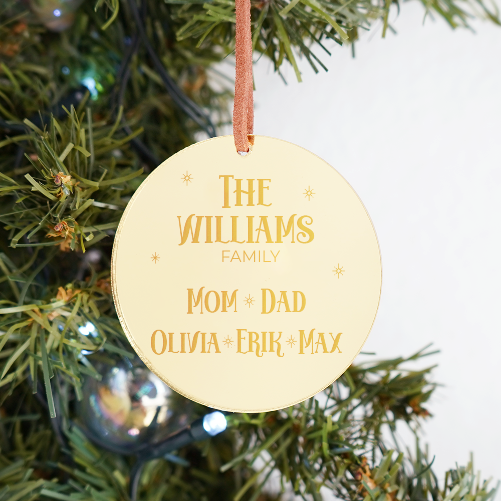 Family Acrylic Ornament Name - A