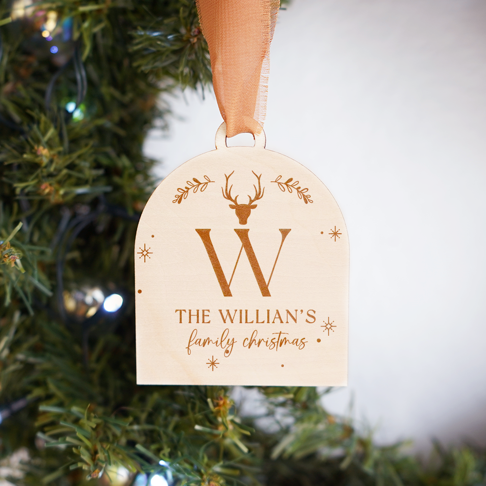 Family Wooden Ornament - A-A