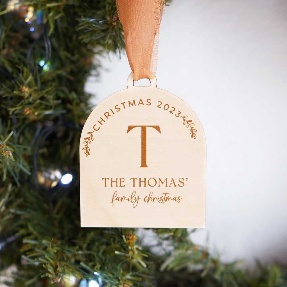 Family Wooden Ornament - A-A