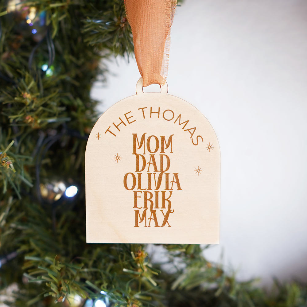 Family Wooden Ornament - 003