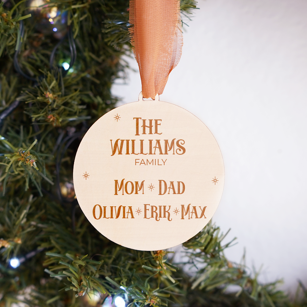 Family Wooden Ornament - 007