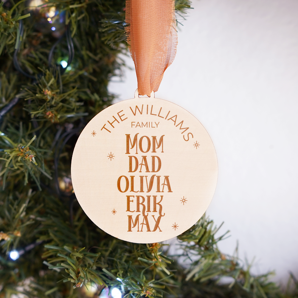 Family Wooden Ornament - 007