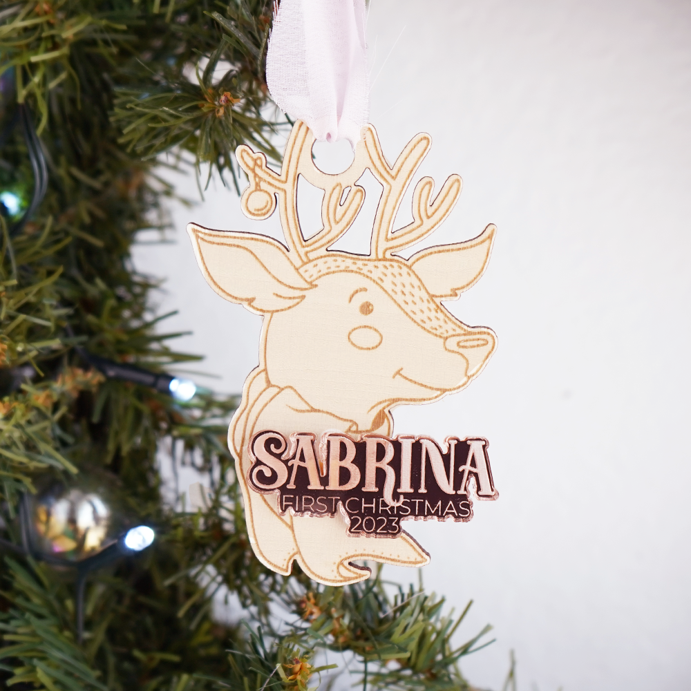 Kids Acrylic & Wood Ornament-B