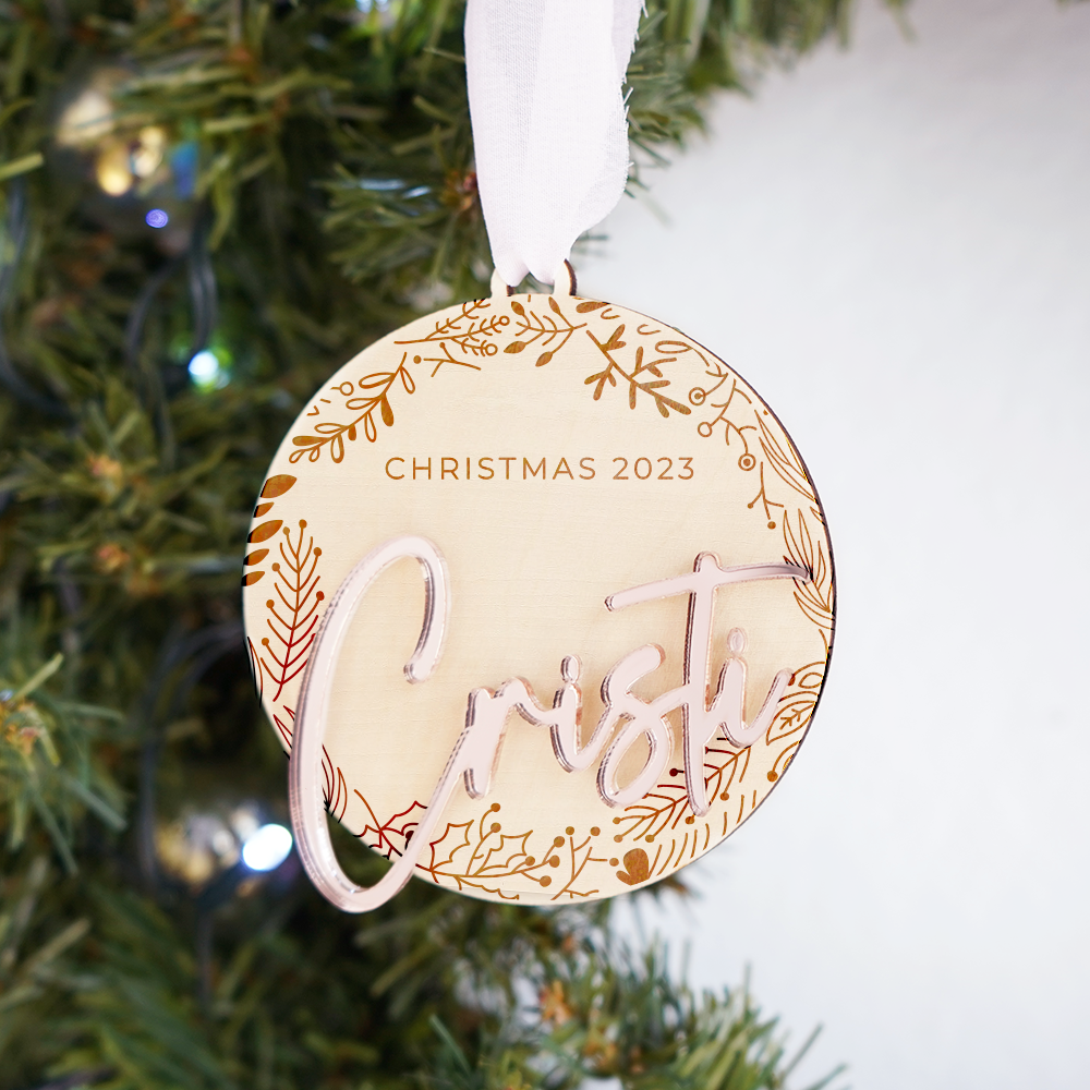 Acrylic & Wood Ornament-B