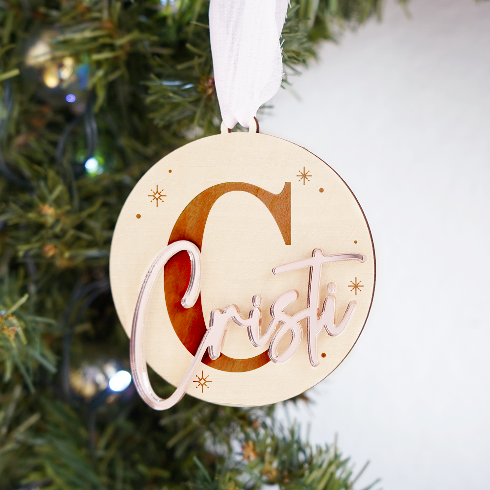 Acrylic & Wood Ornament-B