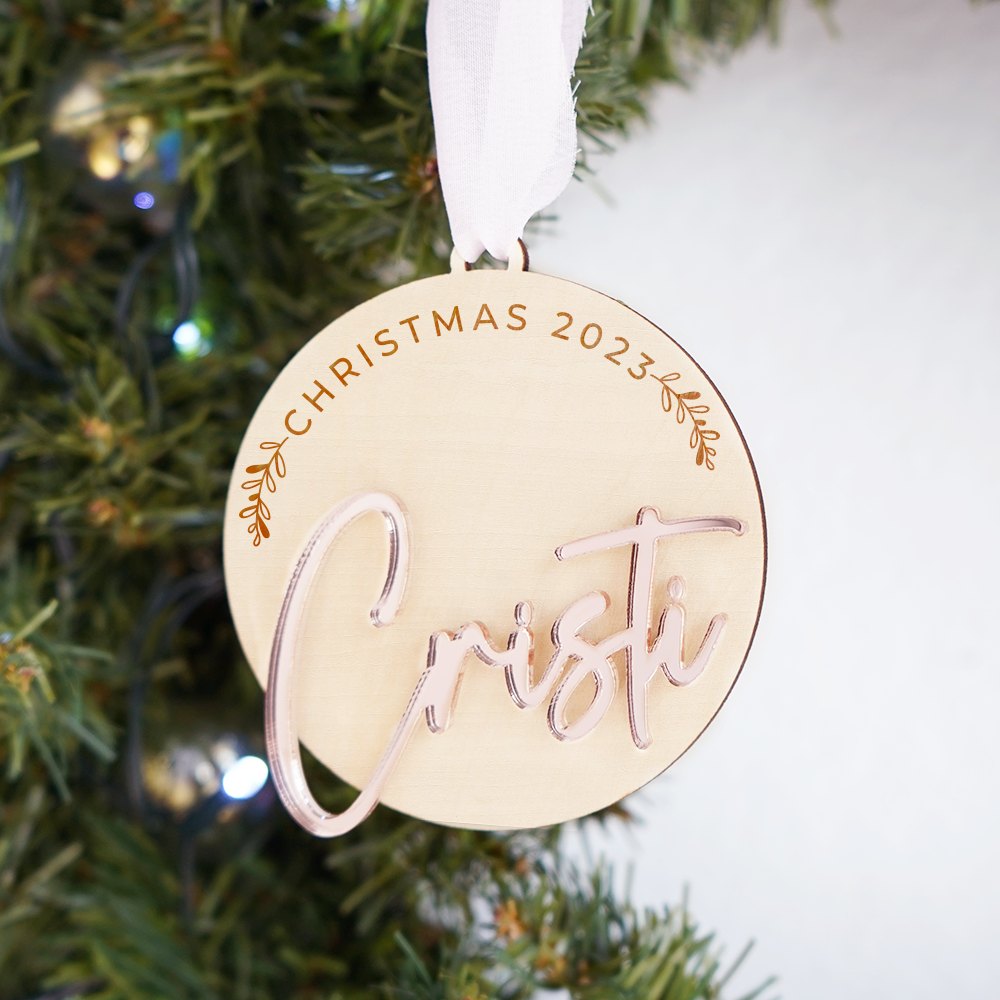 Acrylic & Wood Ornament-A