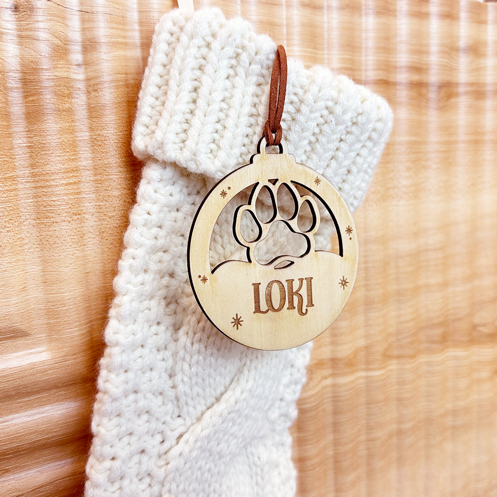Custom Wooden & Acrylic Stocking Name - D