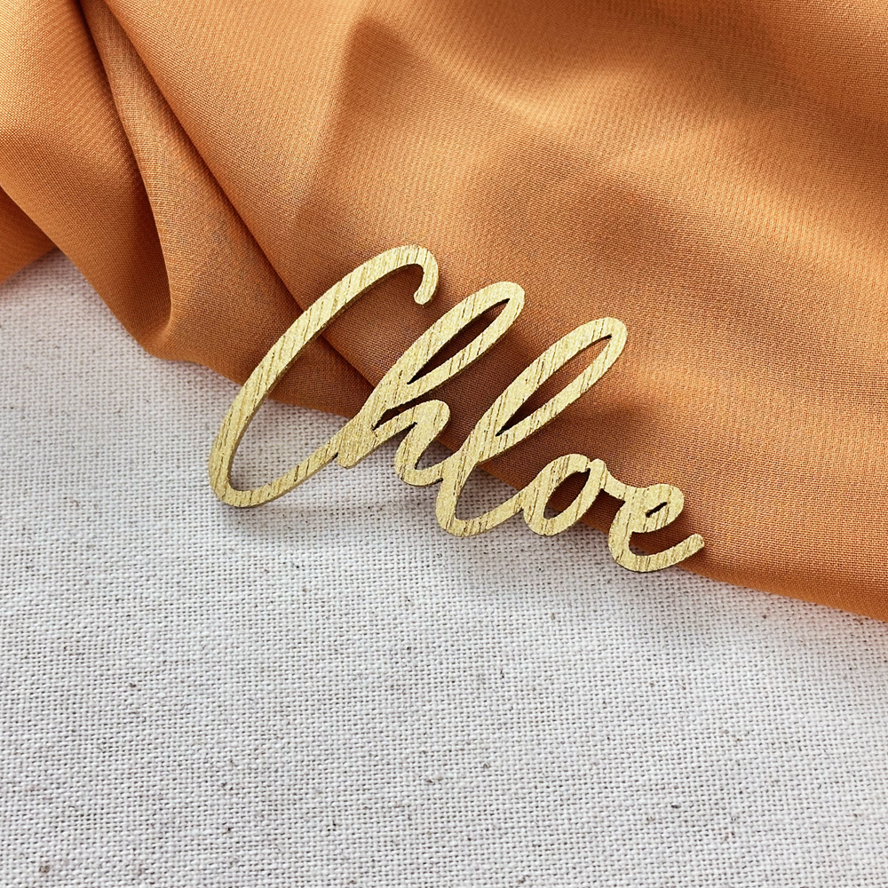 Gold Wooden Place Setting