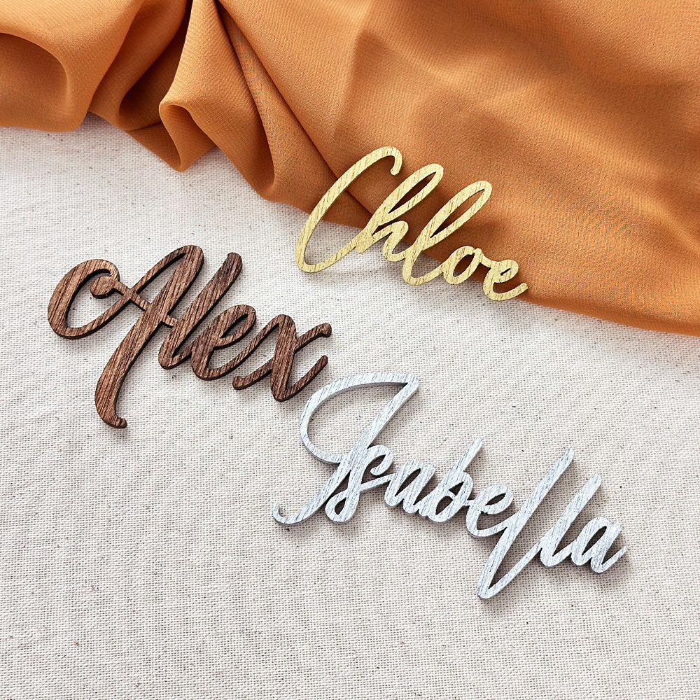 Gold Wooden Place Setting