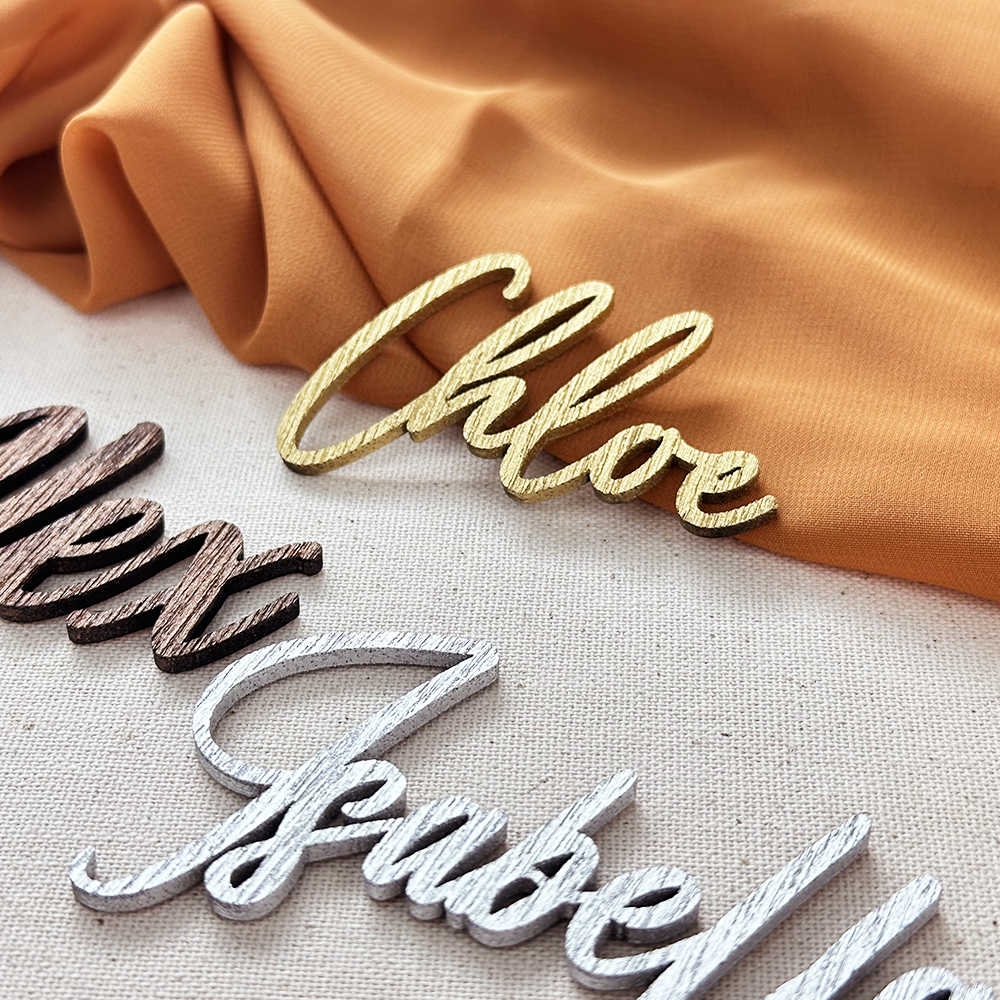 Gold Wooden Place Setting