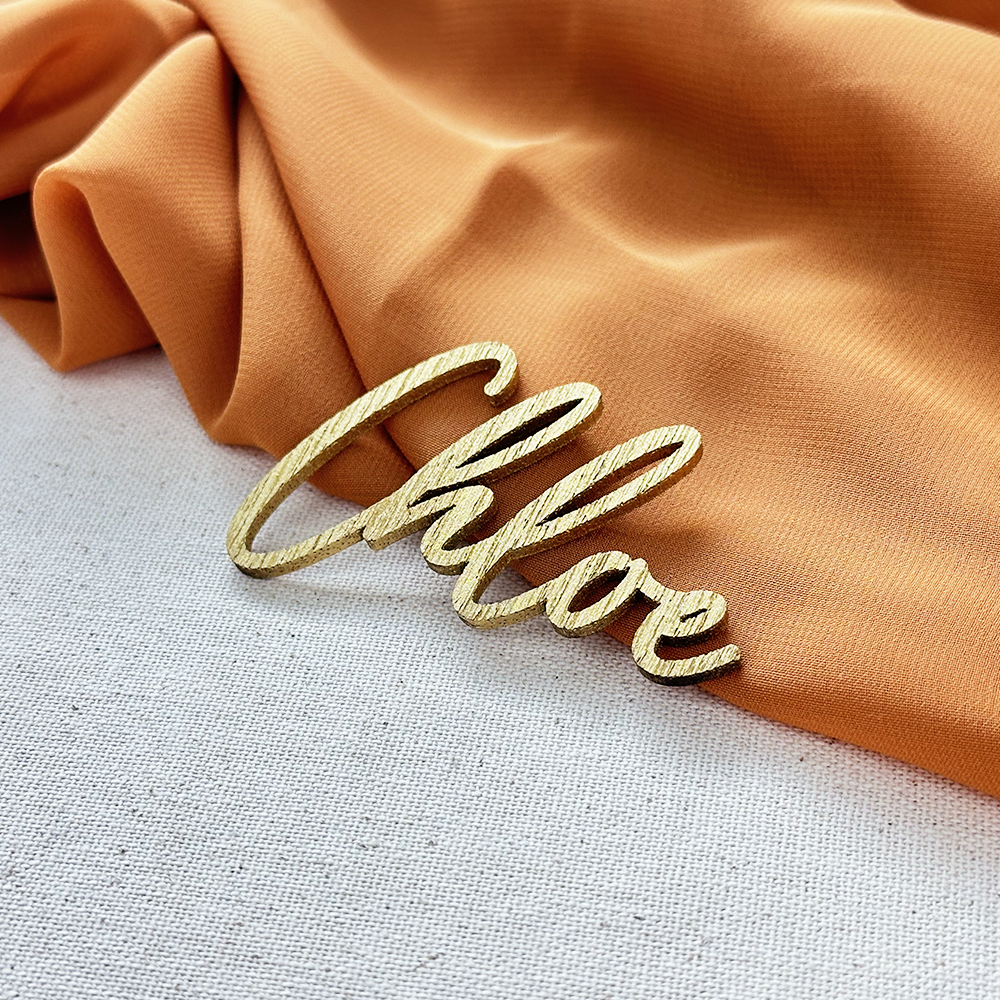 Gold Wooden Place Setting