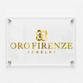 24” x 36” Clear Acrylic Floating Logo Sign