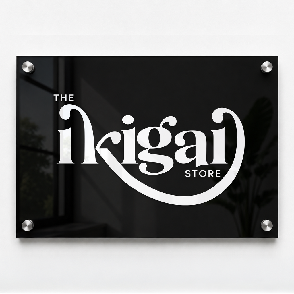 24” x 36” Black Acrylic Floating Logo Sign