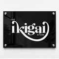 24” x 36” Black Acrylic Floating Logo Sign