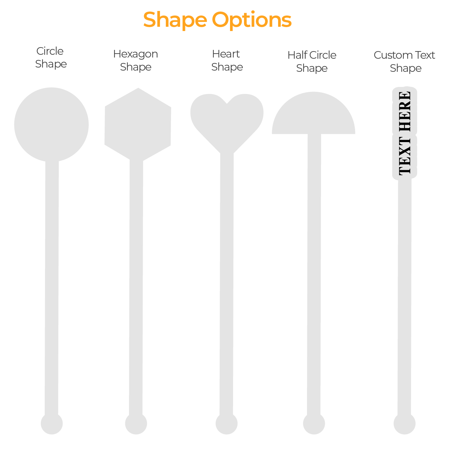 6'' Custom Name Drink Stirrers
