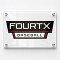 24” x 36” White Acrylic Floating Logo Sign