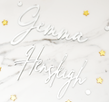 Custom Silver Acrylic Cake Name